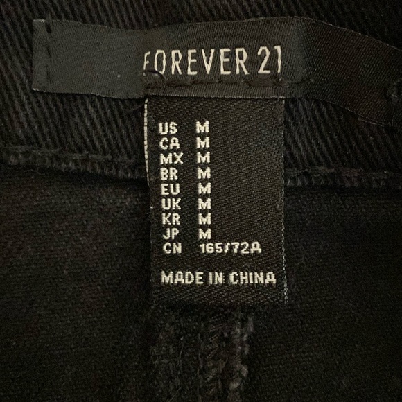 Forever 21 black jean tie up skirt.size medium - Picture 6 of 11